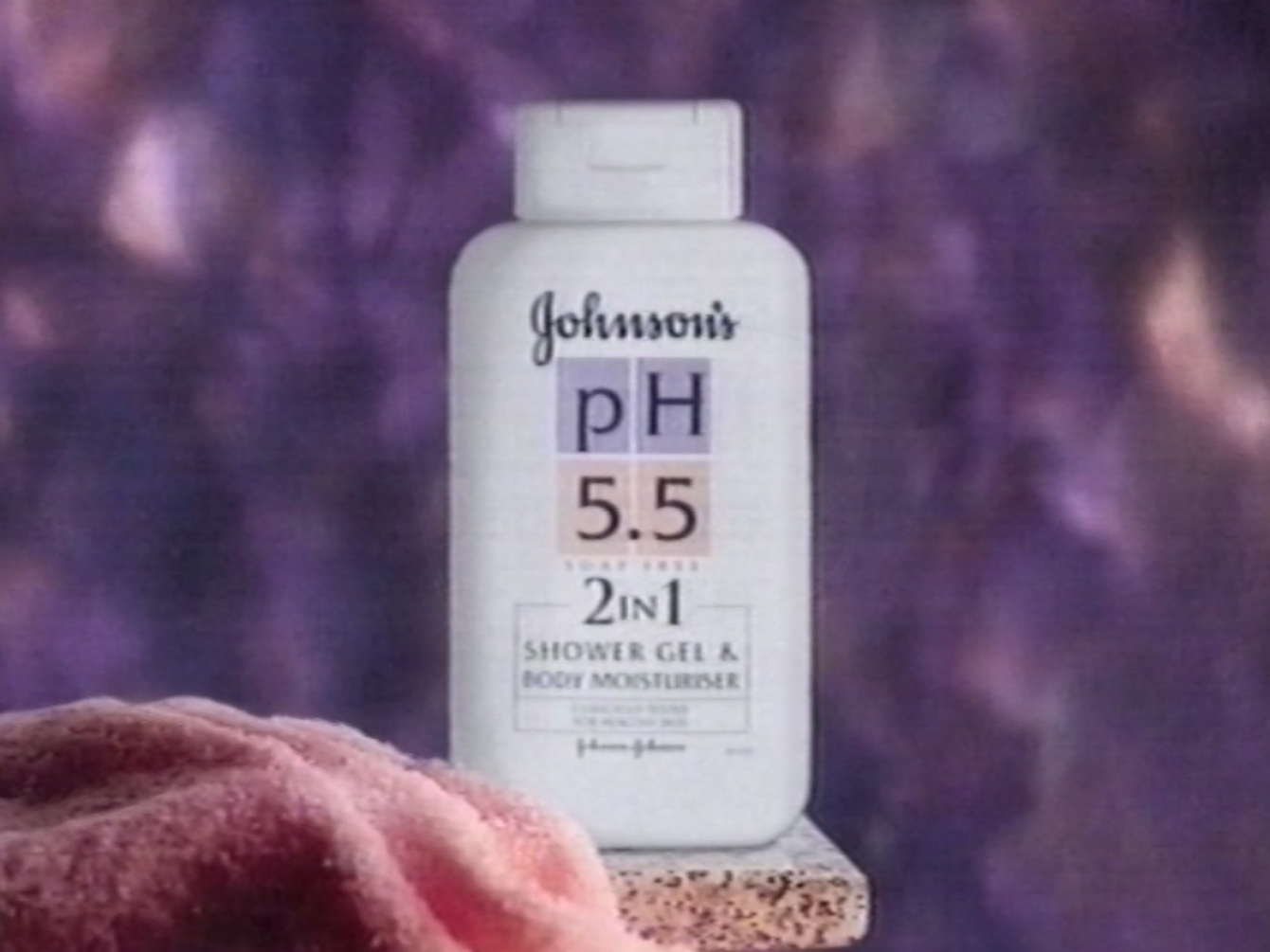 Johnson's pH 5.5 Shower Gel advertisement (1996) Rewind